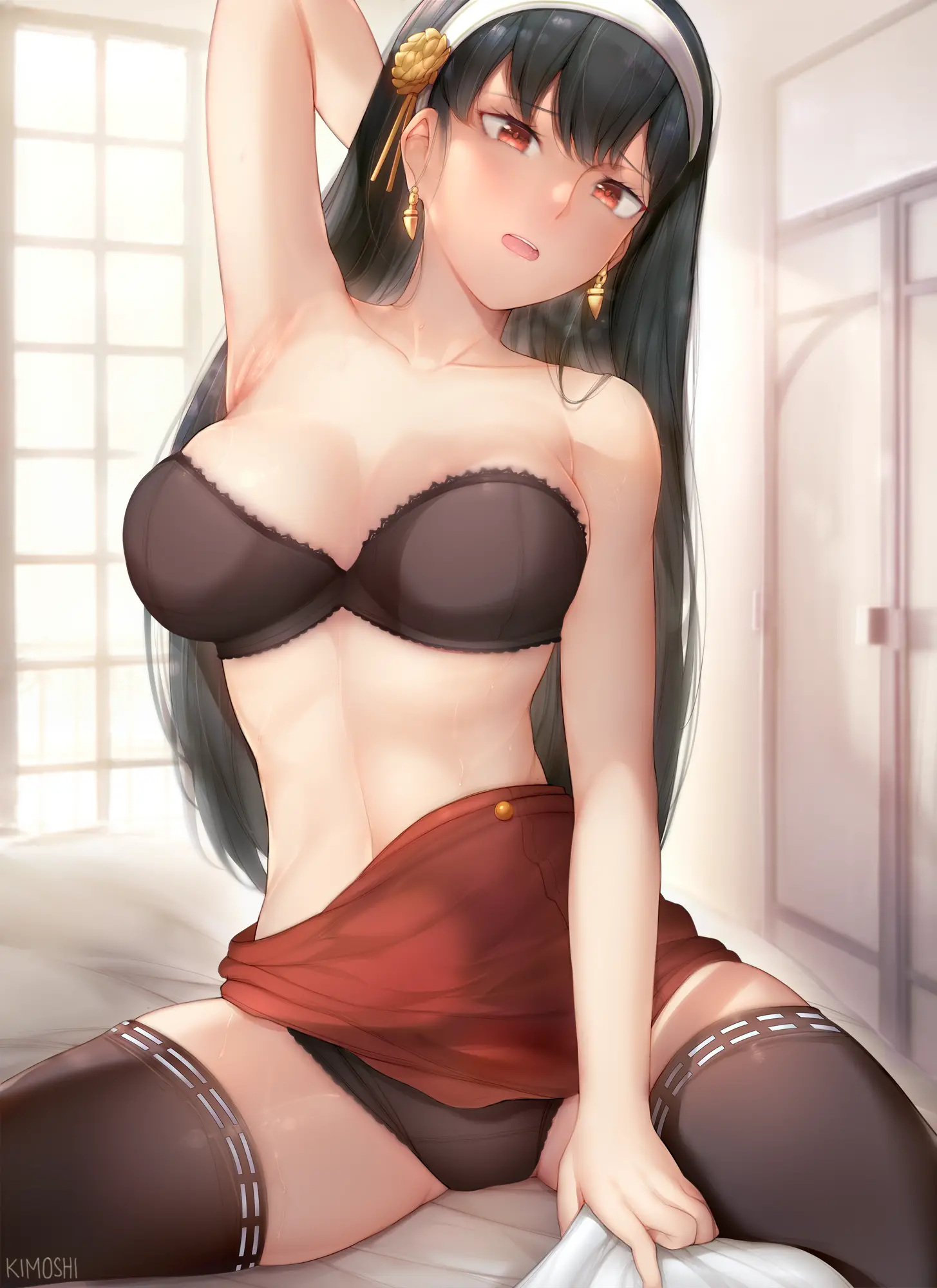 スパイファミリーのヨル・フォージャーが騎乗位で乳揉みと性交をする巨乳シーン
