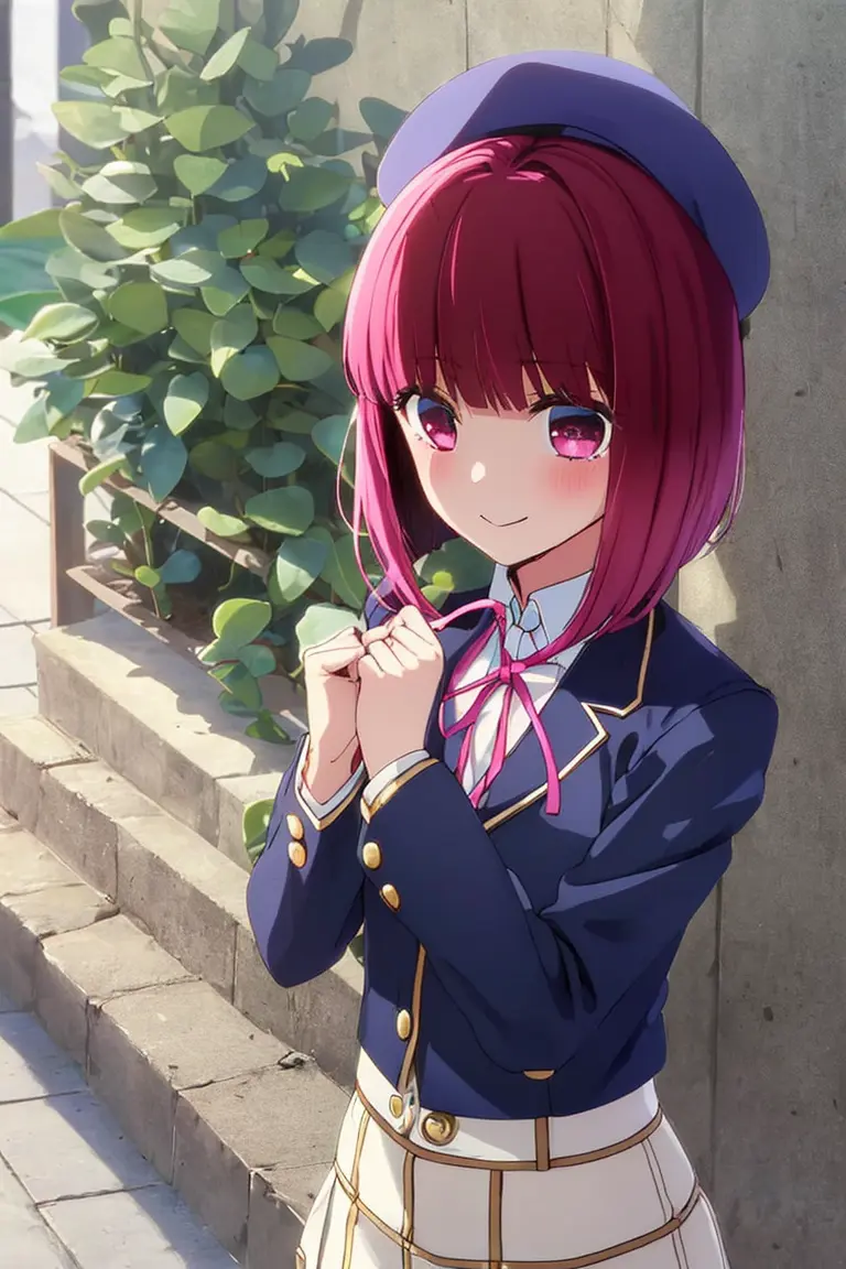 推しの子 有馬かな 制服姿で巨乳が際立つアイドルシーン